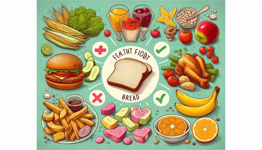 Chart illustrating healthy food swaps for weight management