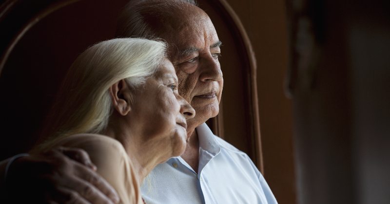 An elderly couple symbolizing the qualities of an emotionally strong husband, including trust, love, and connection.