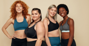 Women of diverse body types promoting solutions for hormonal weight gain and natural balance.