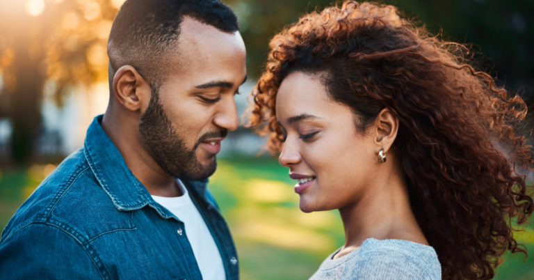 Happy couple bonding and sharing a joyful moment, symbolizing qualities of an ideal wife