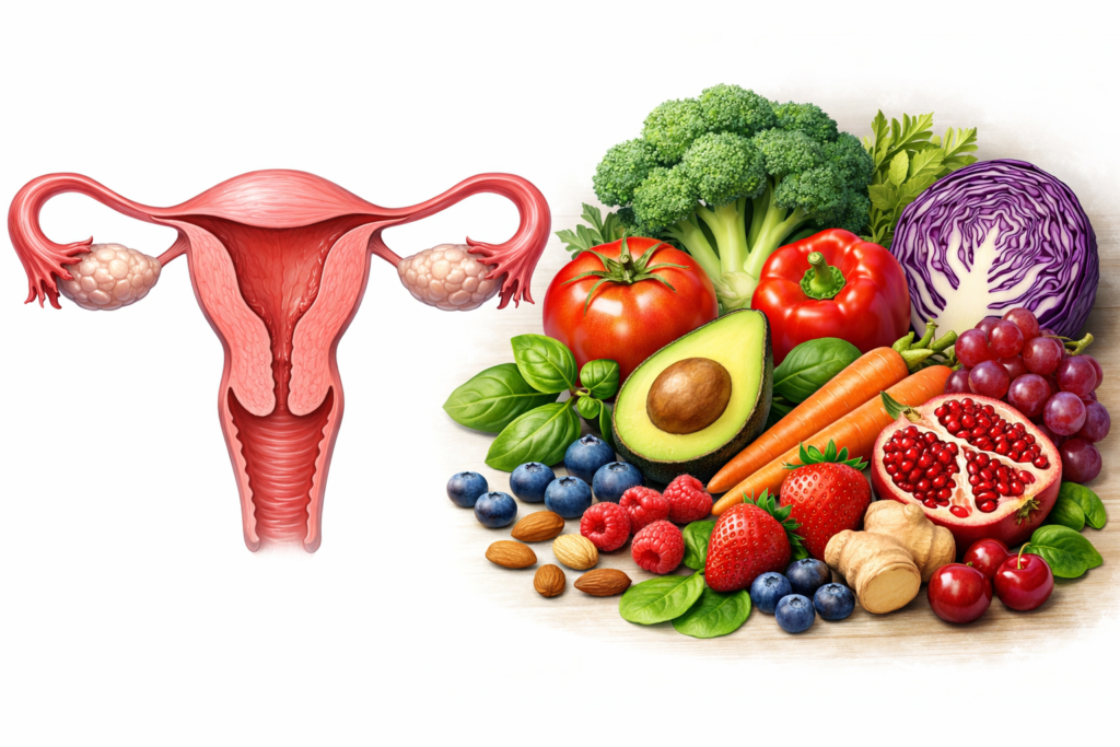 স্বাস্থ্যকর প্রজননতন্ত্র রক্ষায় প্রয়োজনীয় পুষ্টিকর ফল ও সবজি।