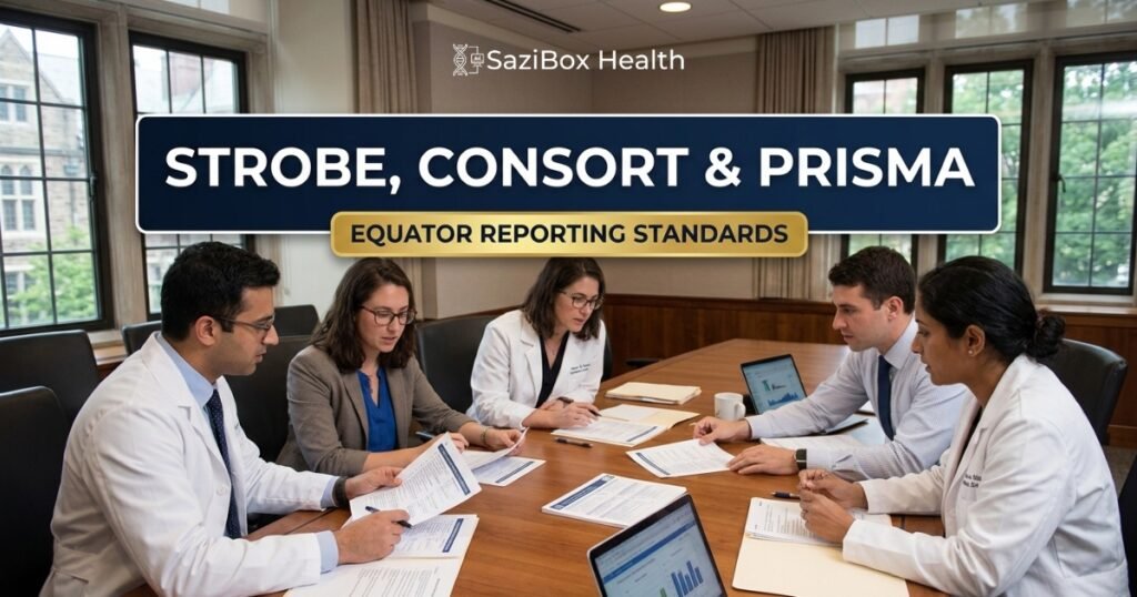 Mastering STROBE, CONSORT, and PRISMA Reporting Guidelines - SaziBox Health